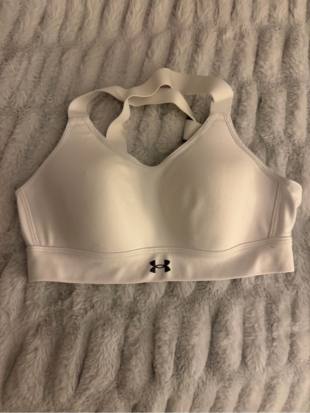 Under Armour Ivory/Off-White Strappy Performance Sports Bra